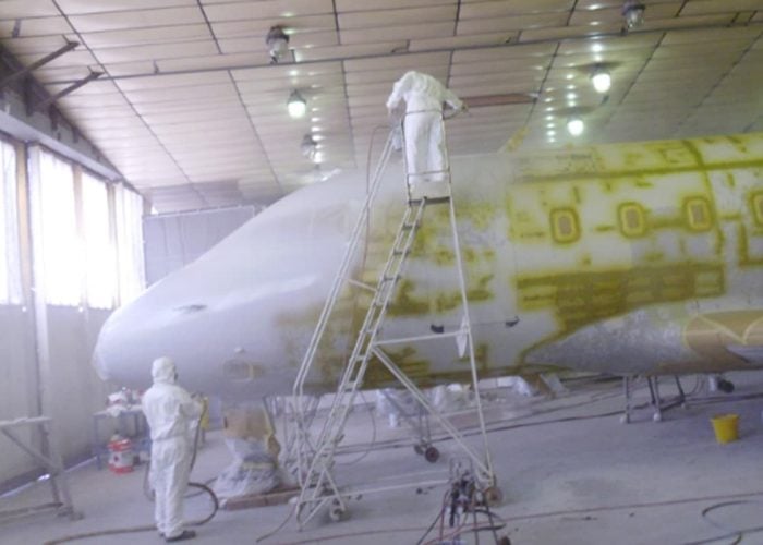 Aircraft paint shop