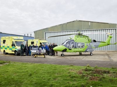England’s first rotary-wing neonatal incubator installation