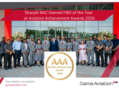 Gama Aviation Sharjah BAC Named FBO of the Year at Aviation Achievement Awards 2026